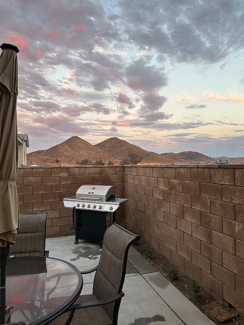 Private patio with a beautiful view