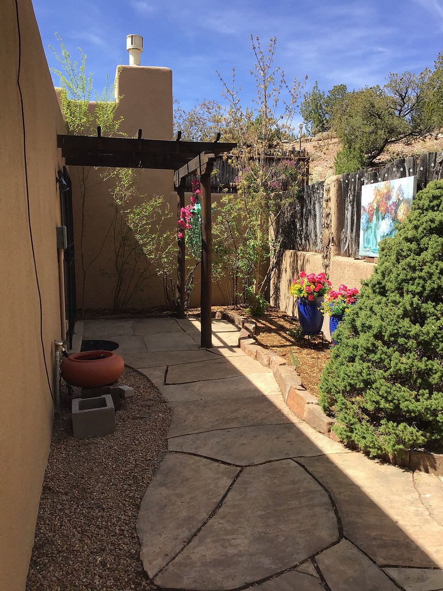 The mini patio off the master suite