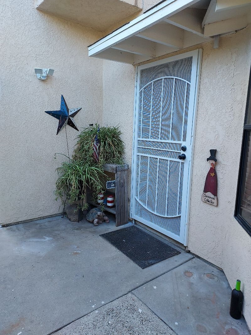 your entrance to unit. its private and has security screen door.