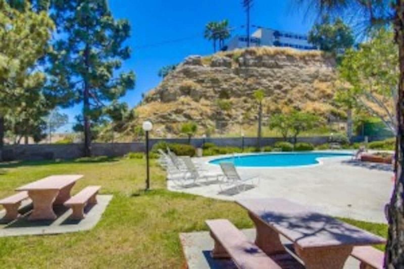 Main pool with hot tub