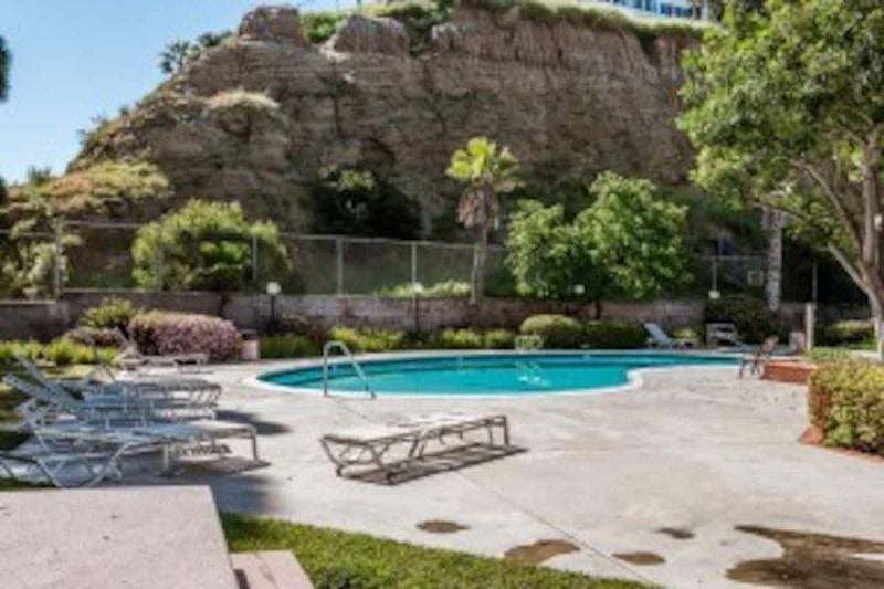 Main pool with hot tub.