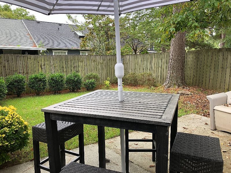 Private backyard