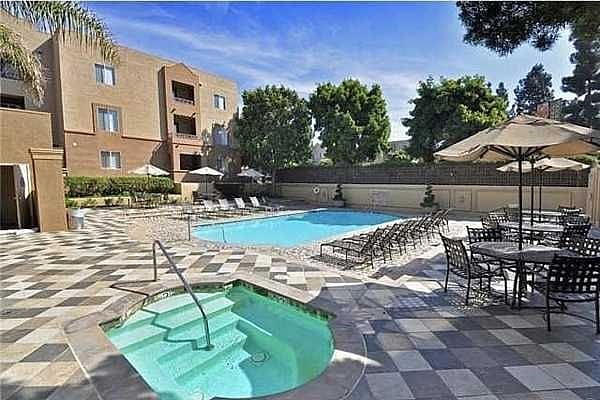 Pool and spa area. 
