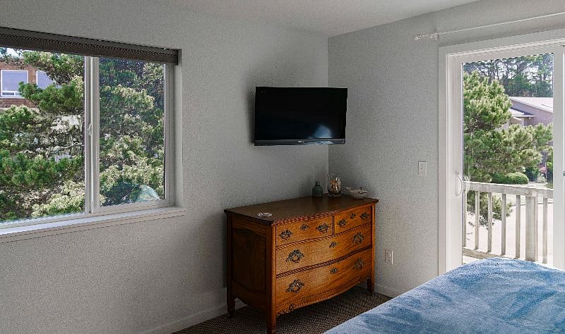 Master bedroom with small patio