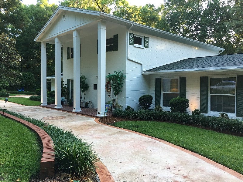 The colonial style home is over 4000 ft. new roof, new driveway. Plenty of place to park.  