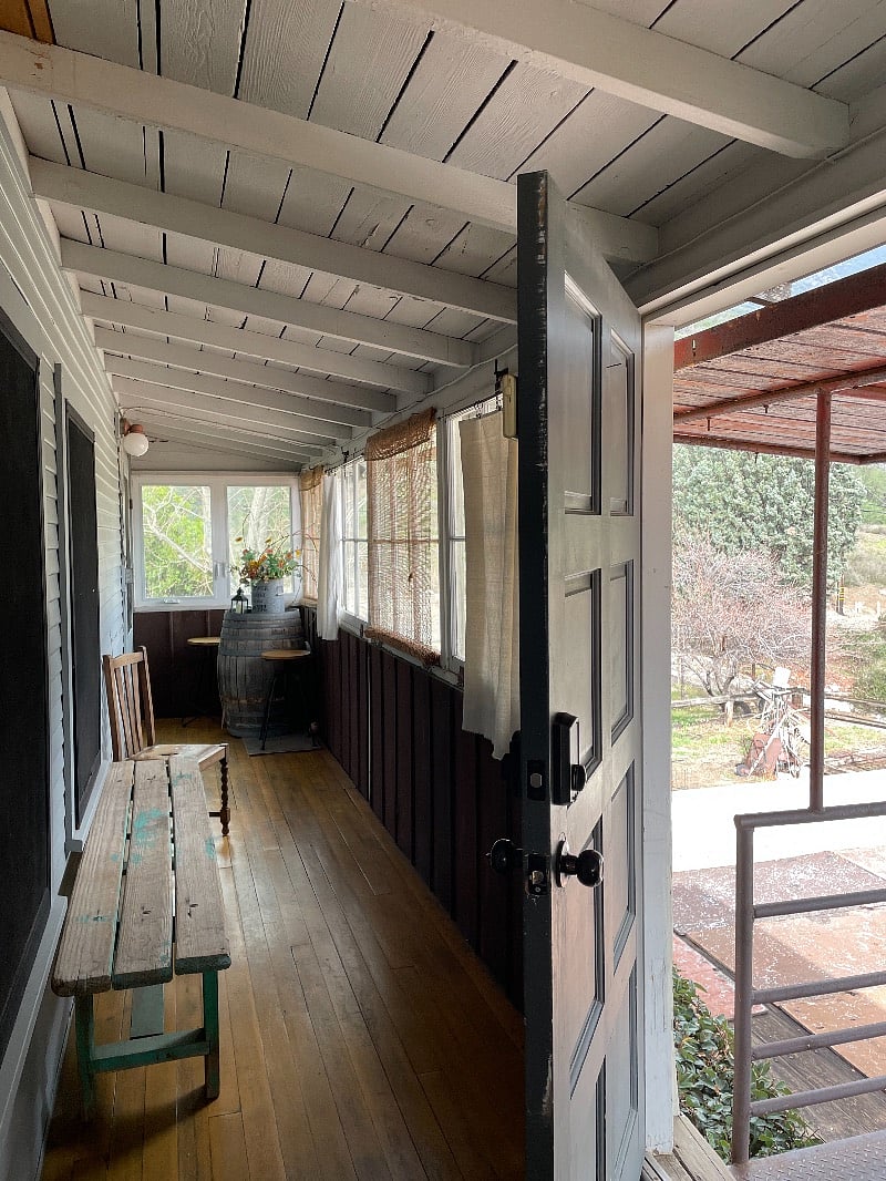 sunporch with kitchen entrance