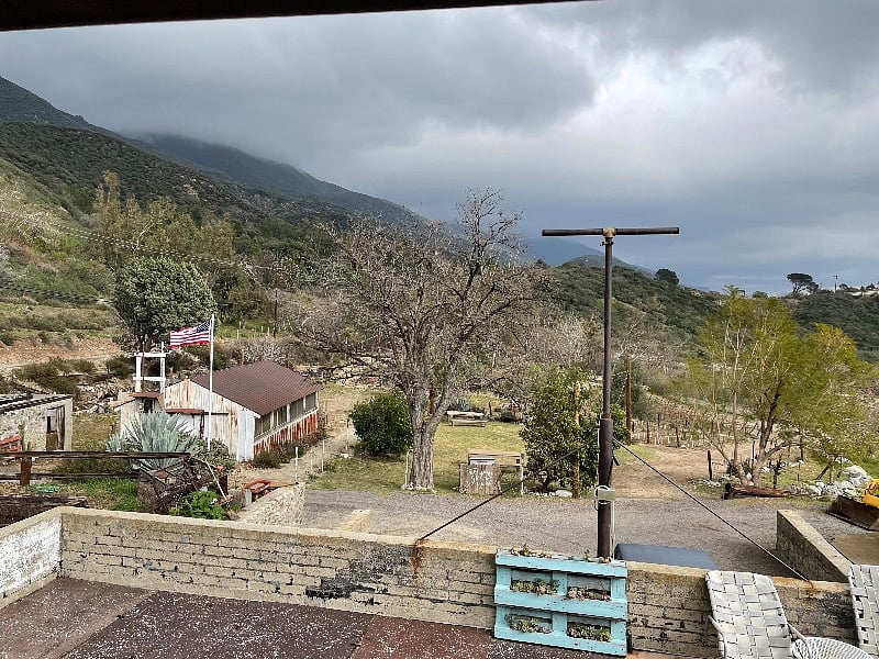 private deck overlooking vineyard. smoking in this area only please