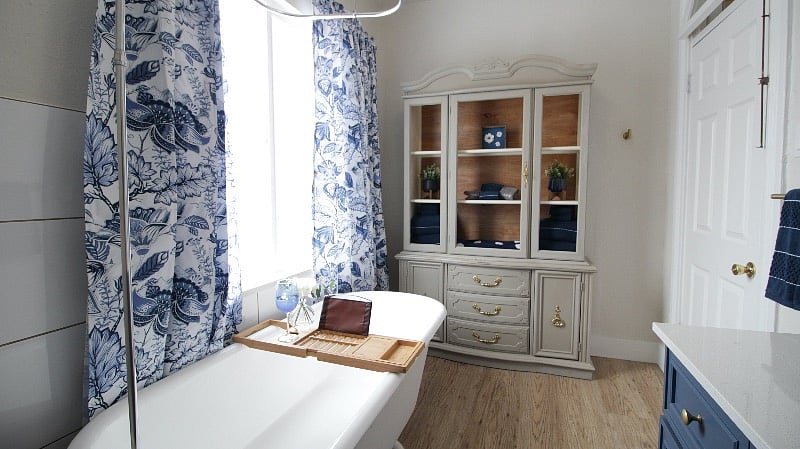 Relax in the beautiful clawfoot tub.
