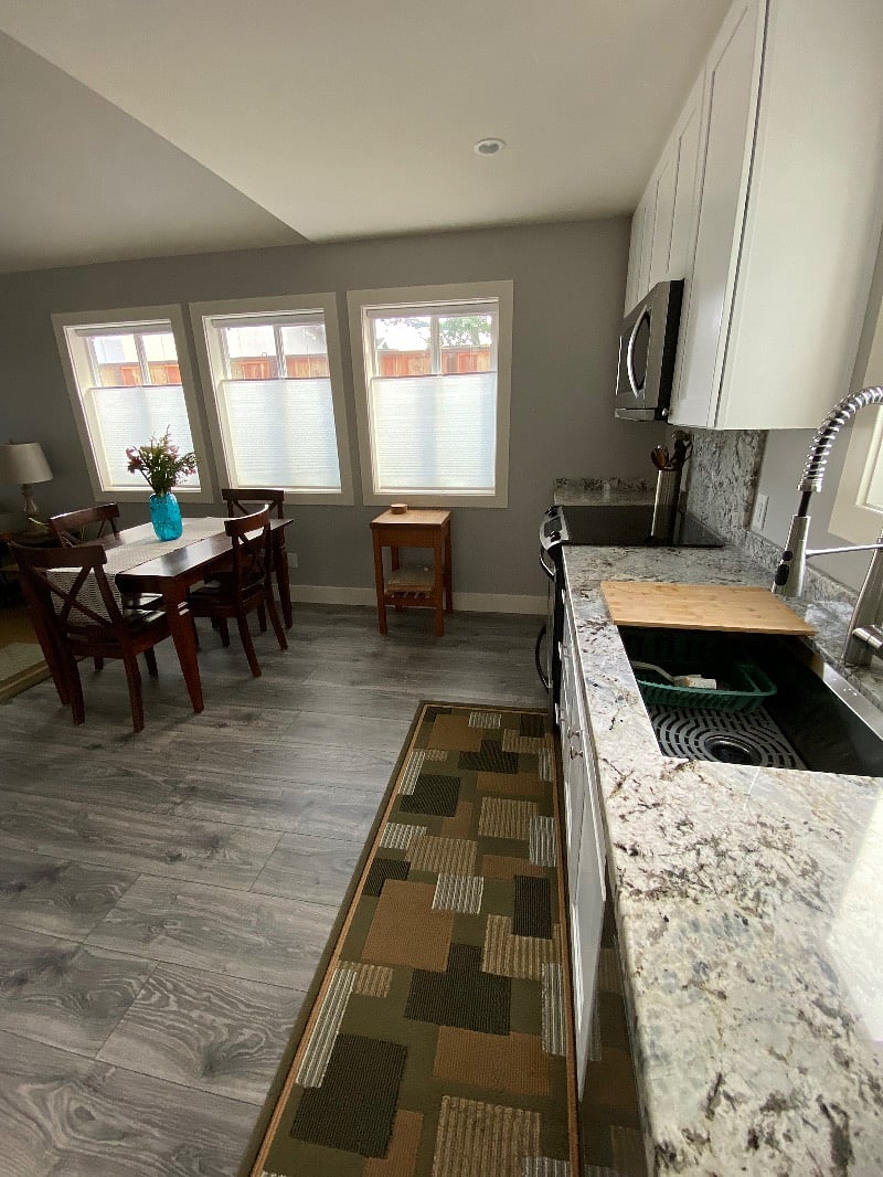 Kitchen and dining table