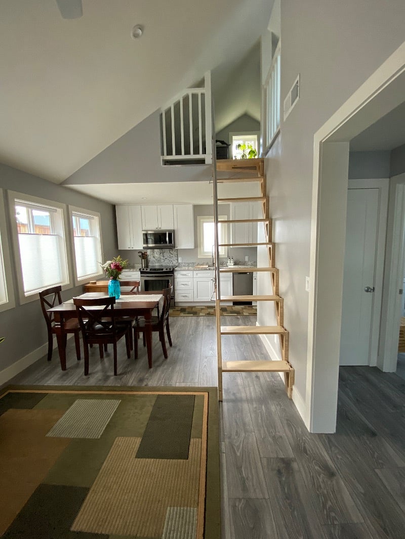 Ladder/stairs to the loft, unfolded