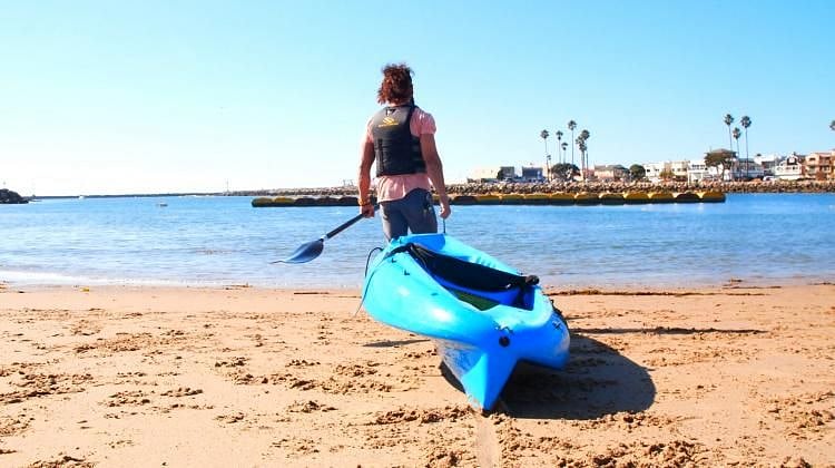 Hobie beach in Oxnard. Oxnard has beautiful, soft sand beaches away from crowds.