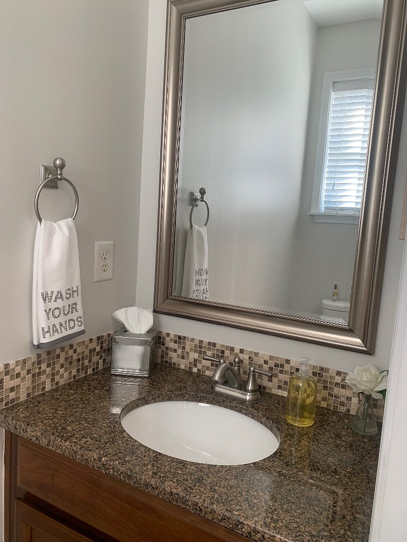 1/2 bath off of the kitchen 