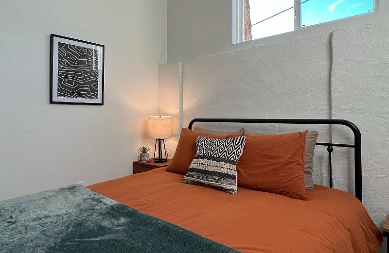 Large Bedroom with Quality Mattress, Linens and Towels, Black out window coverings, Closet and Dresser, Bedside tables, lamp, power station and sound machine