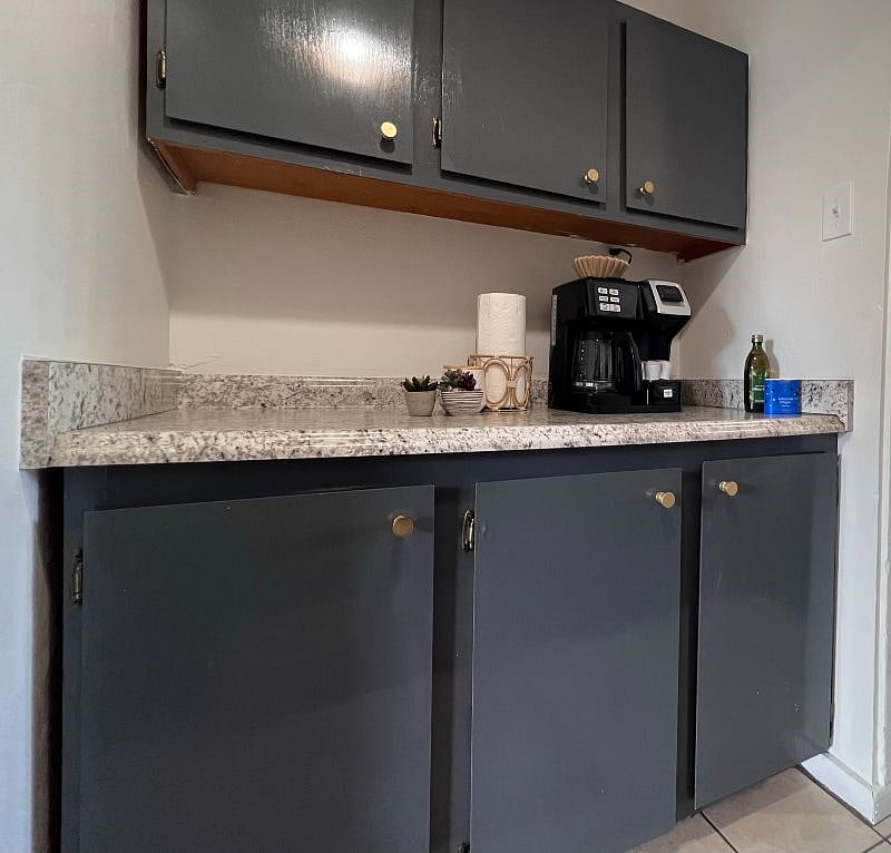 Coffee Station in Kitchen.  Additional Kitchen cabinetry