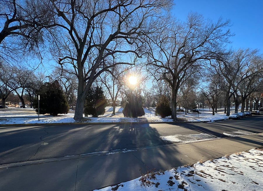 Roosevelt Park in the winter - sledding in the winter!
