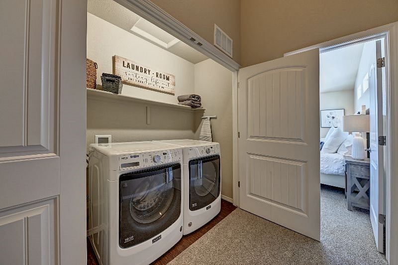 Spacious laundry area- on second floor
