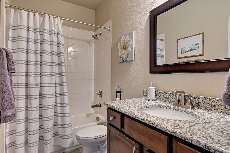 2nd full bathroom granite counter tops