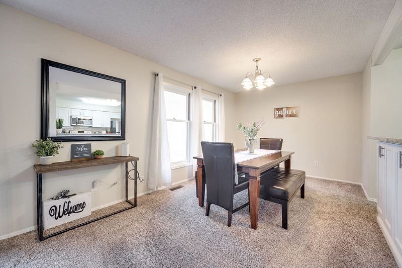 View of the dining area from the living room.