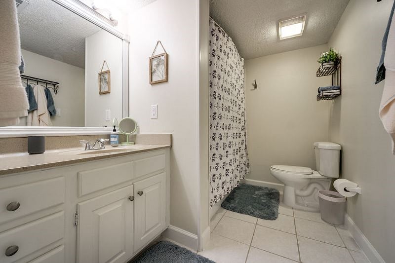 Second, full bathroom downstairs with a shower tub.