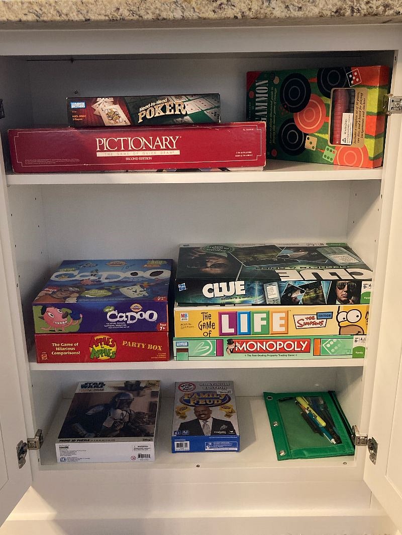 Speaking of game nights - provided board games.