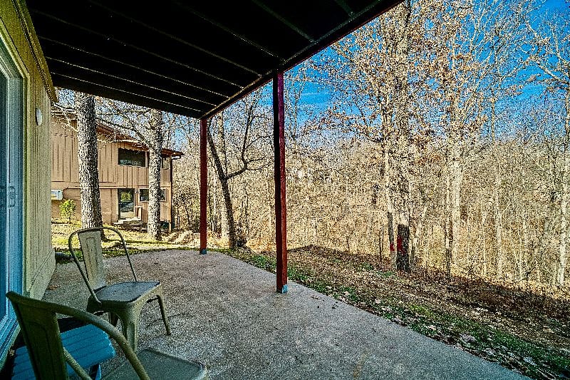 Bliss! Private patio off the bedroom to enjoy your morning coffee and watch the squirrels.