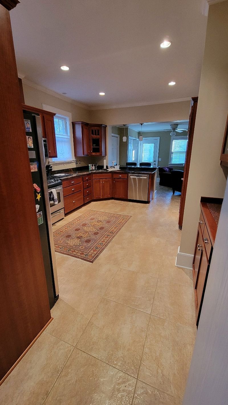 kitchen view from dining room