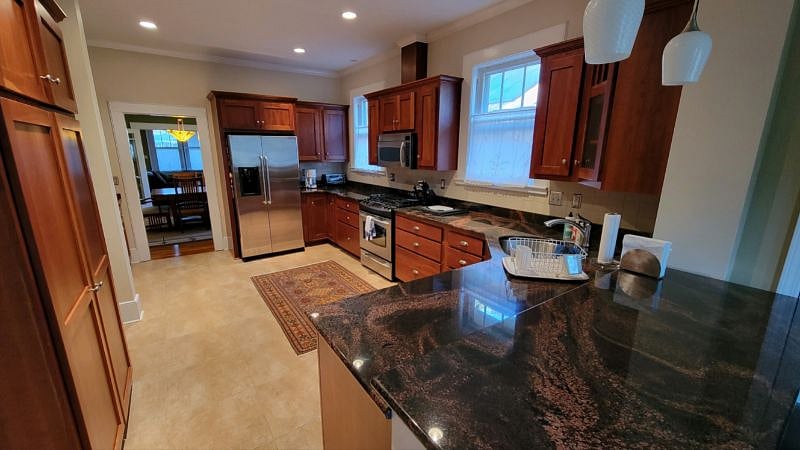 kitchen view from den