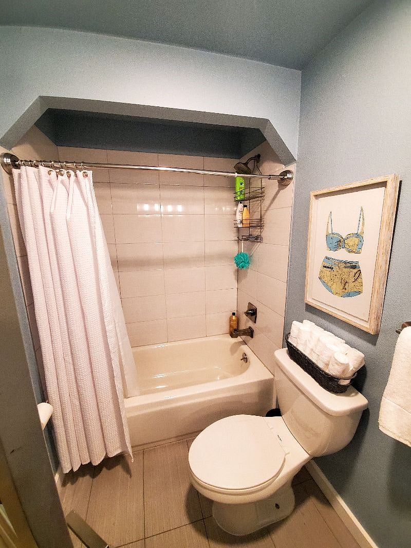 Skylight over shower for additional light!