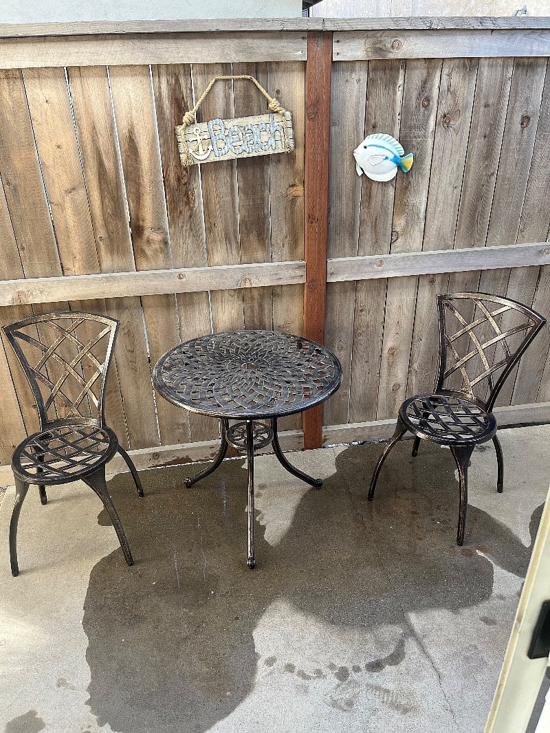 Outside back patio 