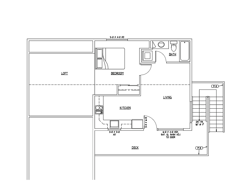 There are double doors in the bedroom to a short loft space above the RV garage. That space is currently empty, and we keep the doors locked.