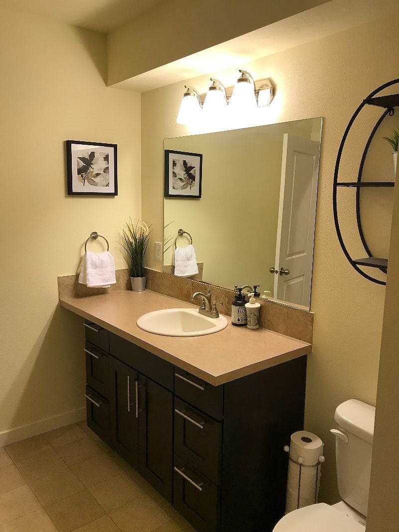 Private bath vanity area.