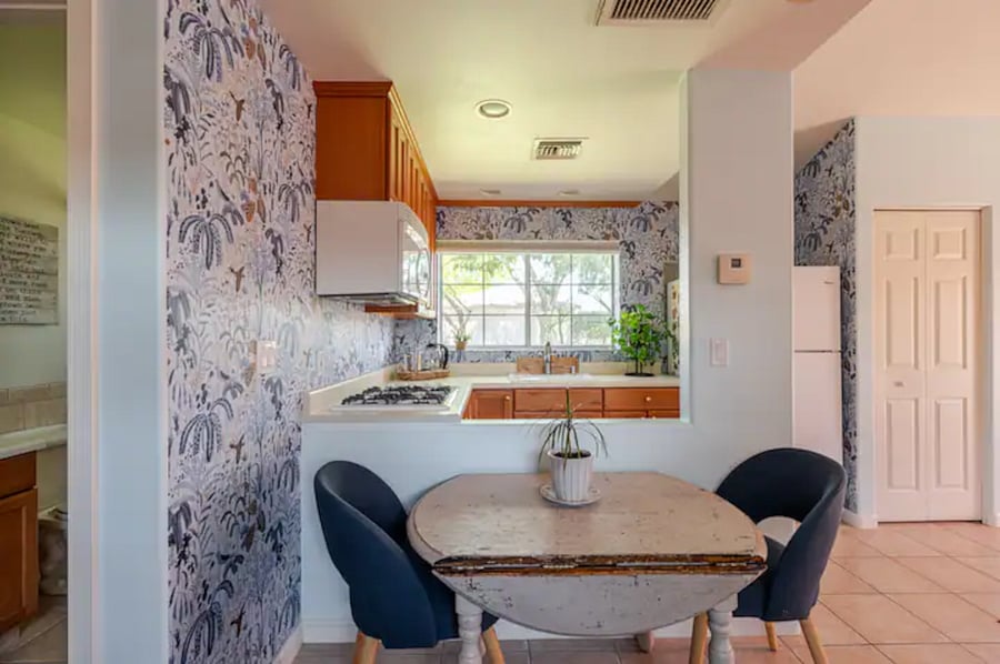 The dinning table is a great place to enjoy coffee, dinner or get some work done.