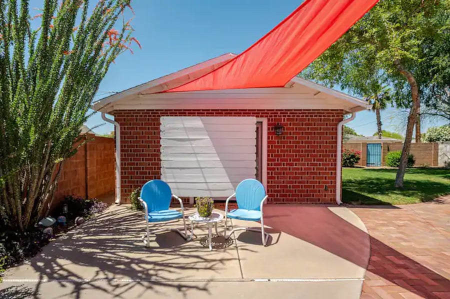 The patio and backyard are yours to enjoy.