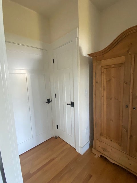 Entry Hall with pine Armoire and Closet
