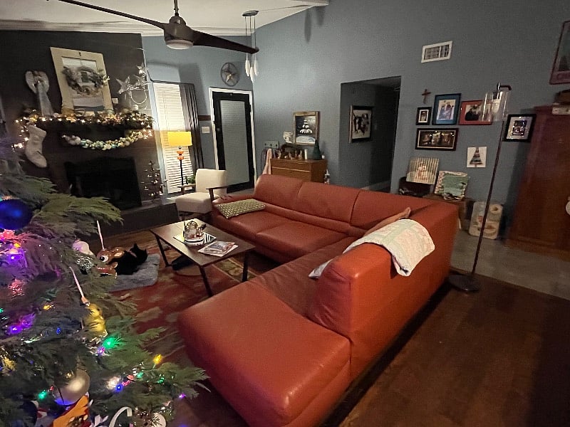Second living room with fireplace