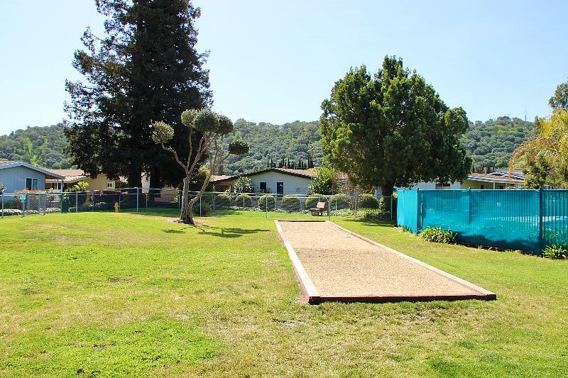 bocce ball court.