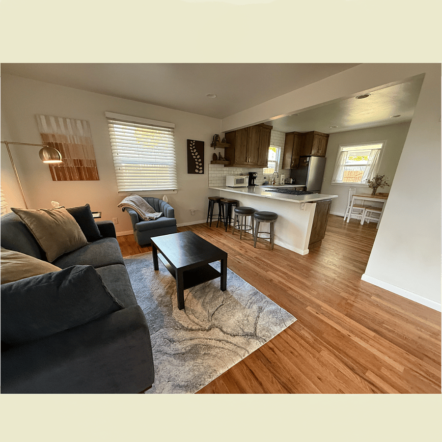 A living room with no clutter and only comfort. 