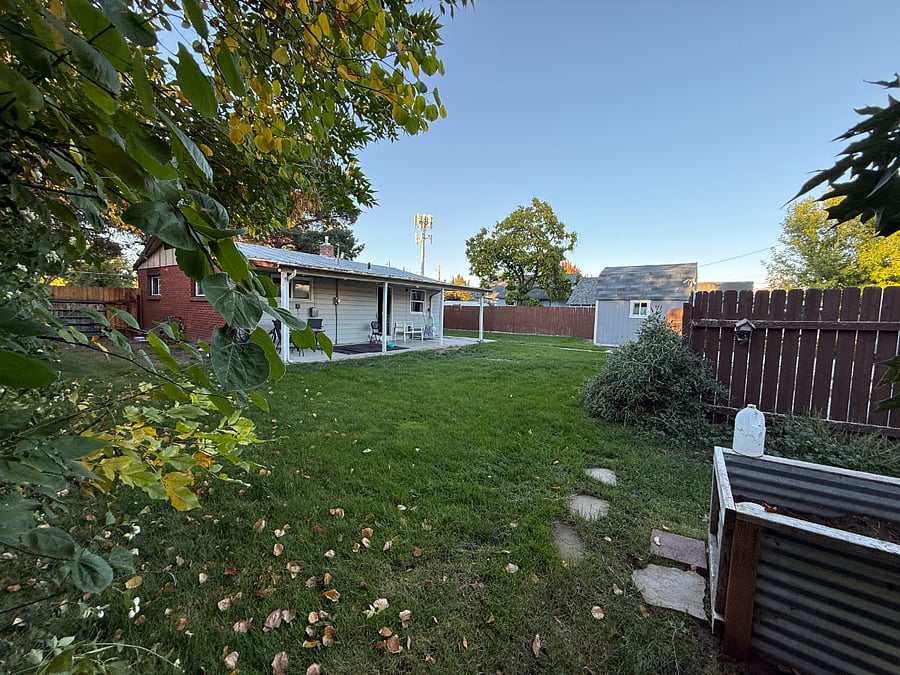 The private backyard allows for plenty of outdoor enjoyment time and space. 