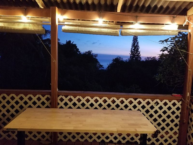 Twilight from the lanai of the yurt