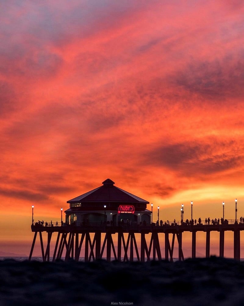 Huntington Beach Pier at Sunset!