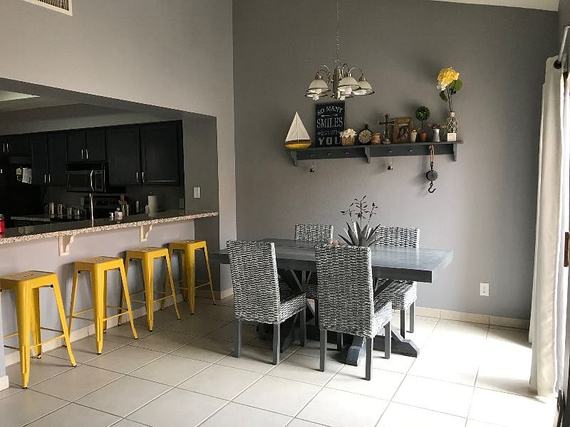 Dining room and bar seating