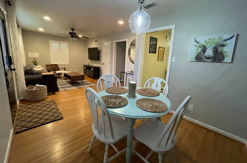 Dining room and living room