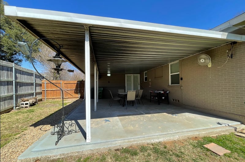 Covered back patio