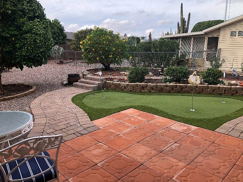 Practice your putting, or take in the sun on the outside patio.