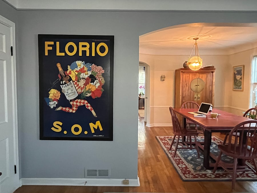 Entrance to apartment showing dining room to the right.