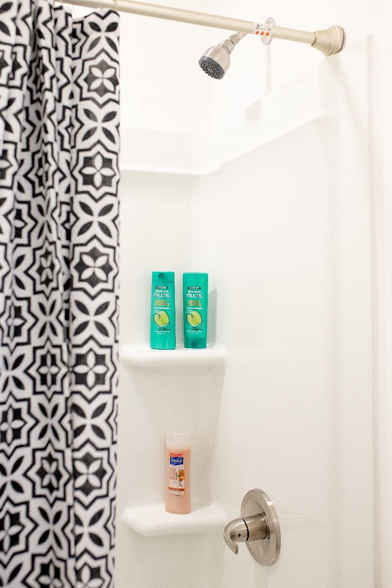 Full shower with amenities