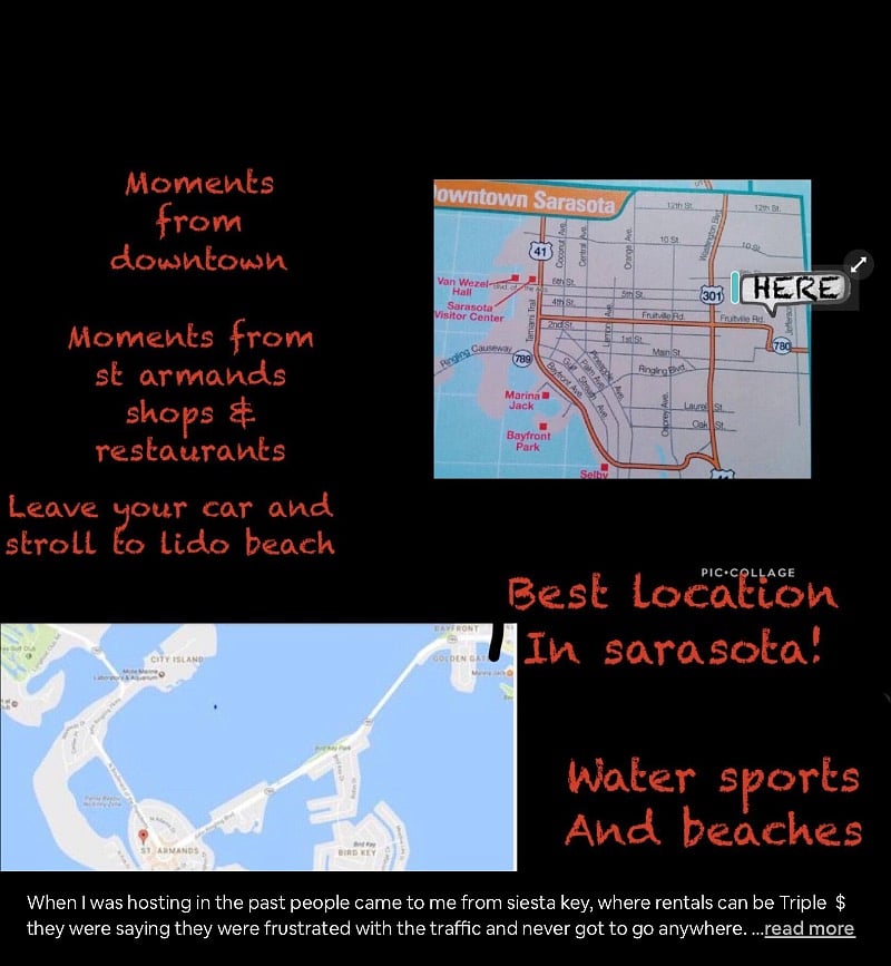 When you are in Saint Armands Circle, you can walk to Lido Beach if you like! There is great shopping in Sarasota ..several theaters..,and there is a famous mall called UTC Universal town Center. Very close by. And resale shops,??? oh no. You wont believe it!