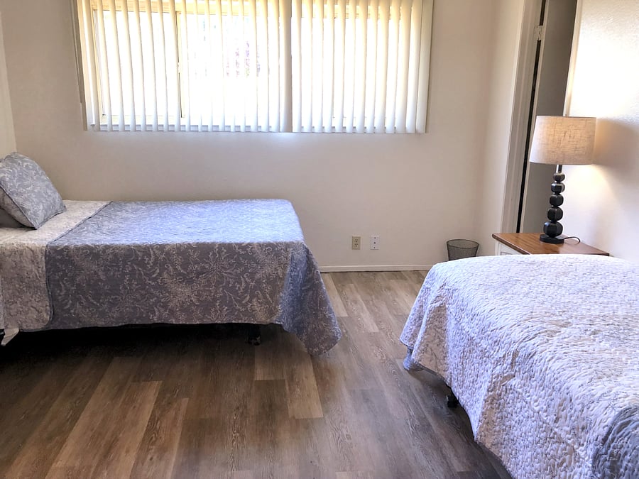 Master Bedroom with Ensuite bathroom, walk-in closet and 1 Full bed and 1 TwinXL.