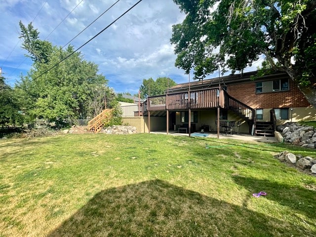 Large fenced in backyard