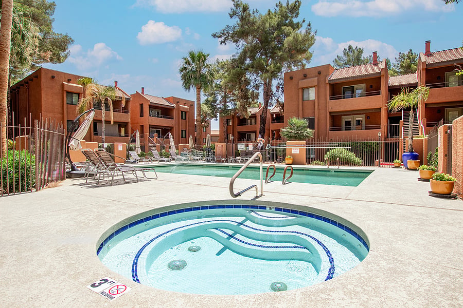 A Heated Pool and Spa Area